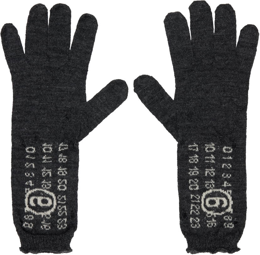 Rokavice Maison Margiela MM6 Maison Margiela Wool Knit Gloves Siva | S52TS0043 M13135
