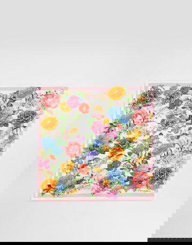 Šala Dolce & Gabbana Dolce & Gabbana Floral Print Silk Twill Square Scarf Večbarvna | FN093RGDCV8HD5KU, 0