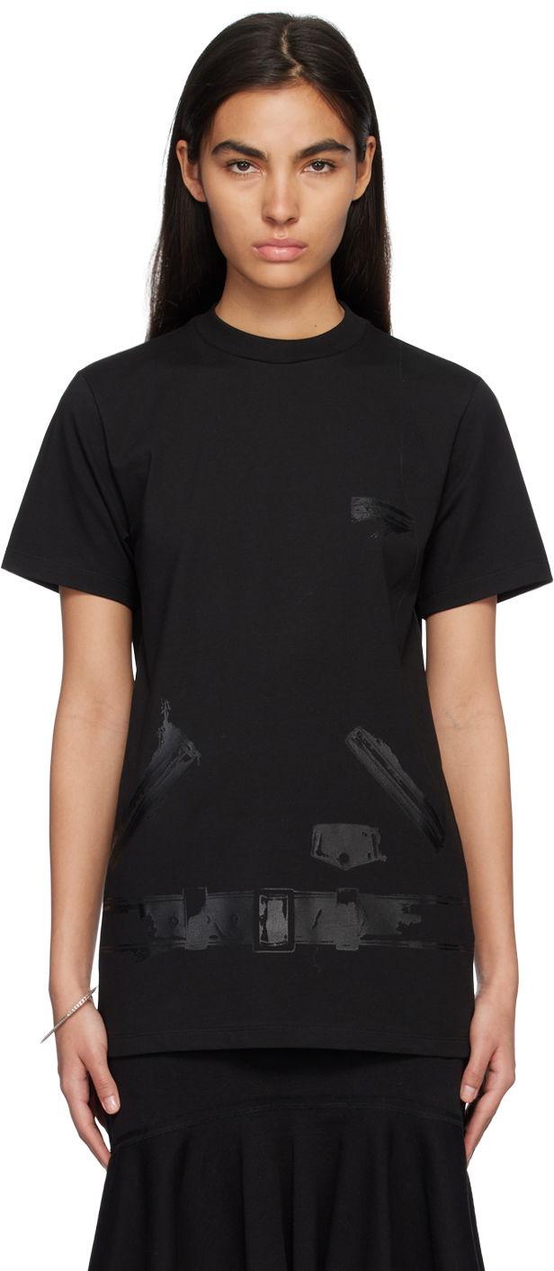Majica We11done Graphic Print T-shirt Črna | WD-TT1-23-798-U-BK