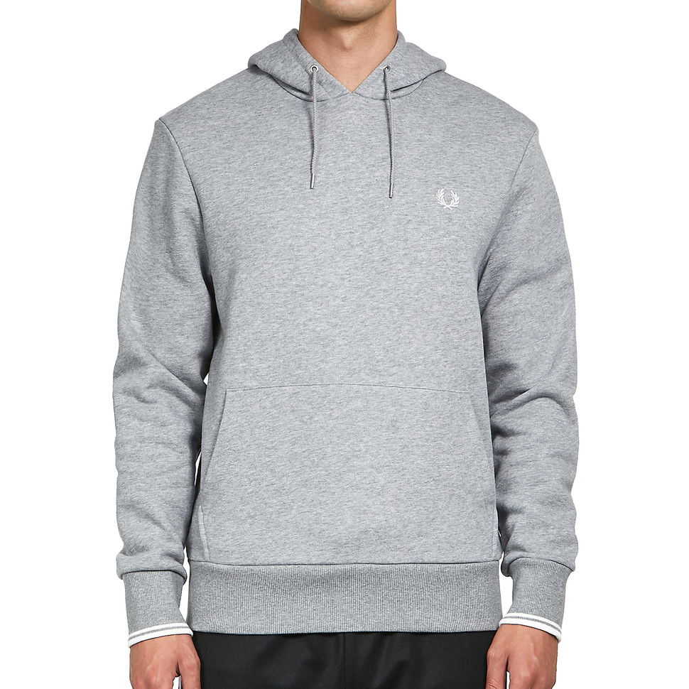 Pulover Fred Perry Tipped Hooded Sweatshirt Siva | M2643-R49, 0