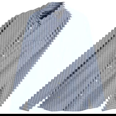 Srajce A.P.C. Men's Clement Stripe Shirt, Size Small Modra | COHJU-H12512-IAA, 1