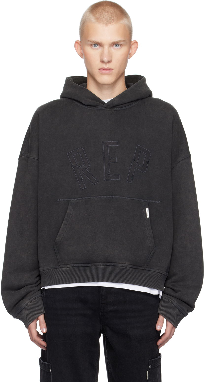 Pulover Represent Clo Applique Hoodie Črna | MLM4256