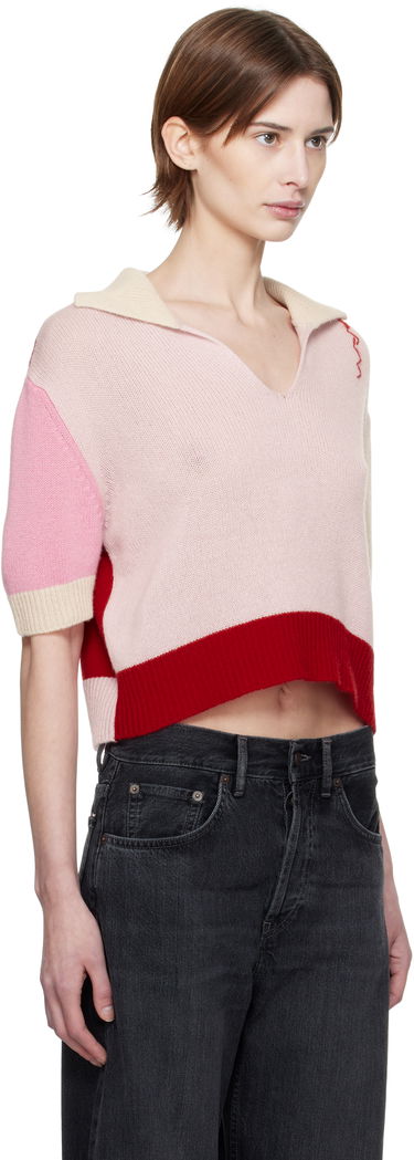 Pleteni pulover Marni Marni Cashmere Color-Block Polo Siva | CVMD0150EQ UFX385, 4