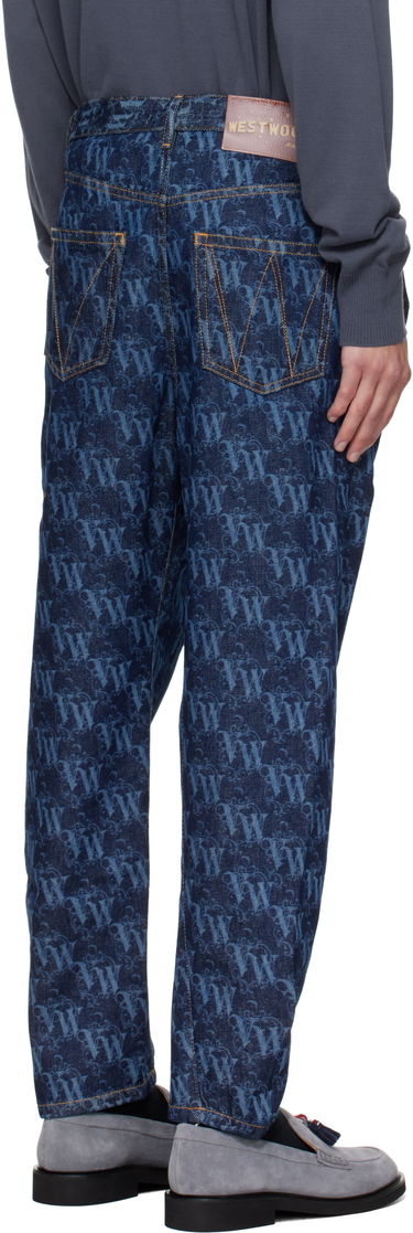 Kavbojke Vivienne Westwood Vivienne Westwood Drunken Patterned Jeans Modra | 3902000X-W014I-AAA-, 2