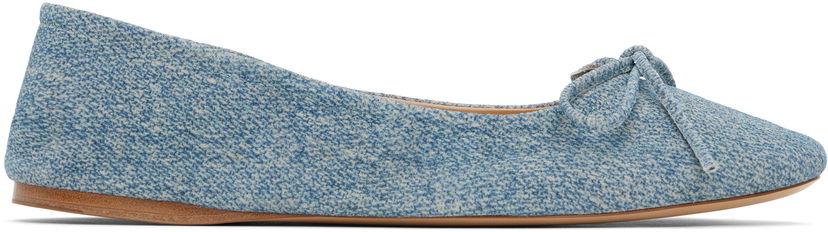 Oblačila JW Anderson JW Anderson Calf Suede Print Ballerina Flats Modra | BL0031-LA0238