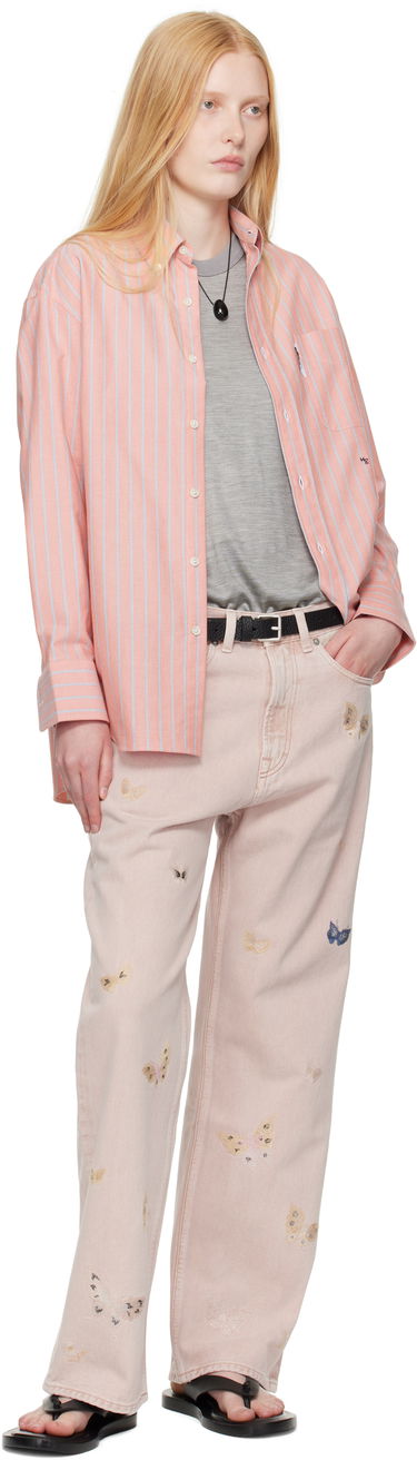 Kavbojke OUR LEGACY Our Legacy Third Cut Butterfly Embroidered Jeans Roza | M2255TRB, 3