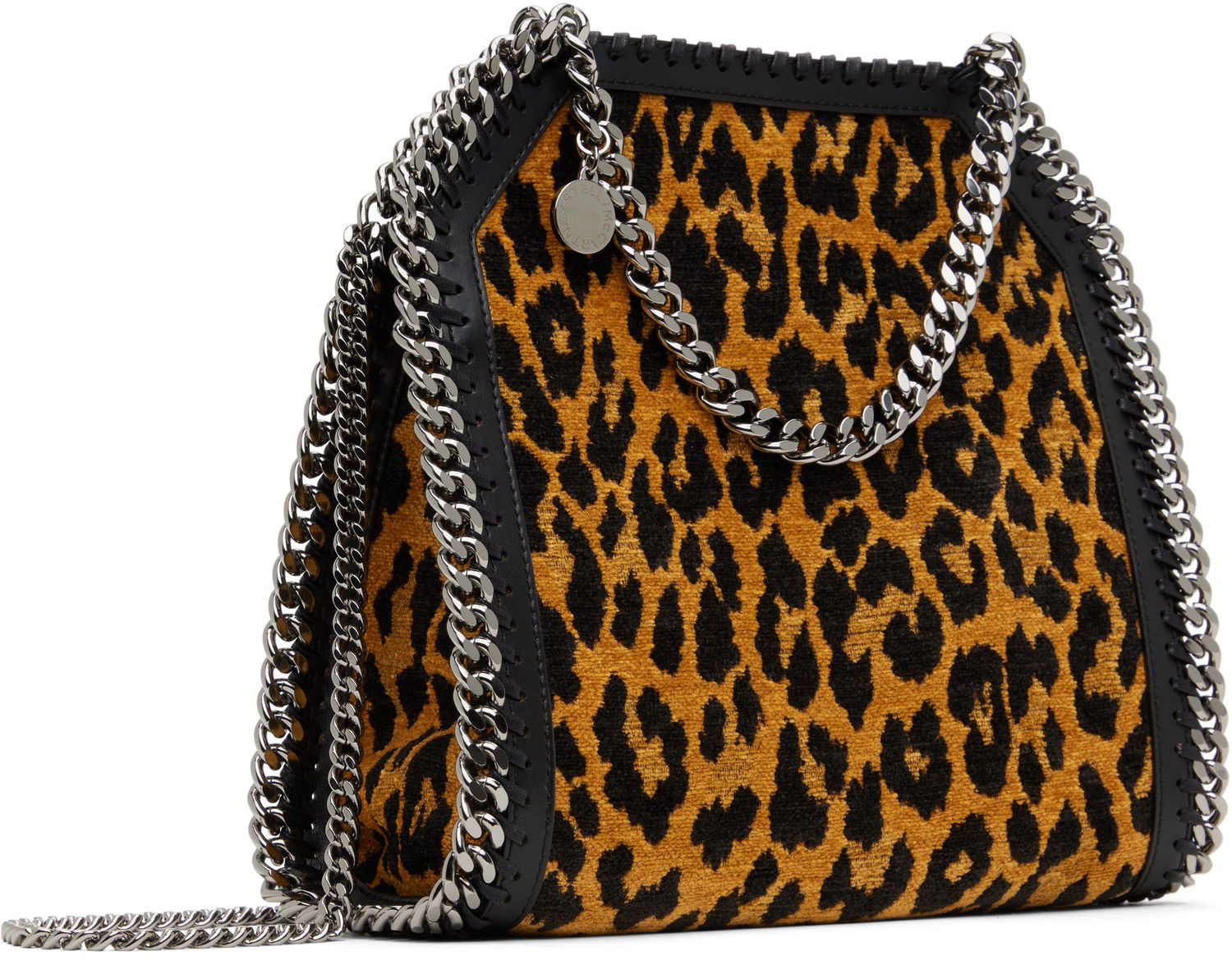 Torba za čez ramo Stella McCartney Leopard Print Mini Chain Bag Rjava | 371223WP0494, 1