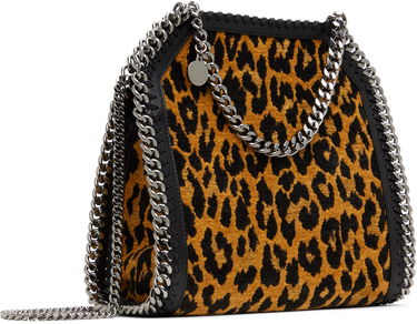 Torba za čez ramo Stella McCartney Leopard Print Mini Chain Bag Rjava | 371223WP0494, 1