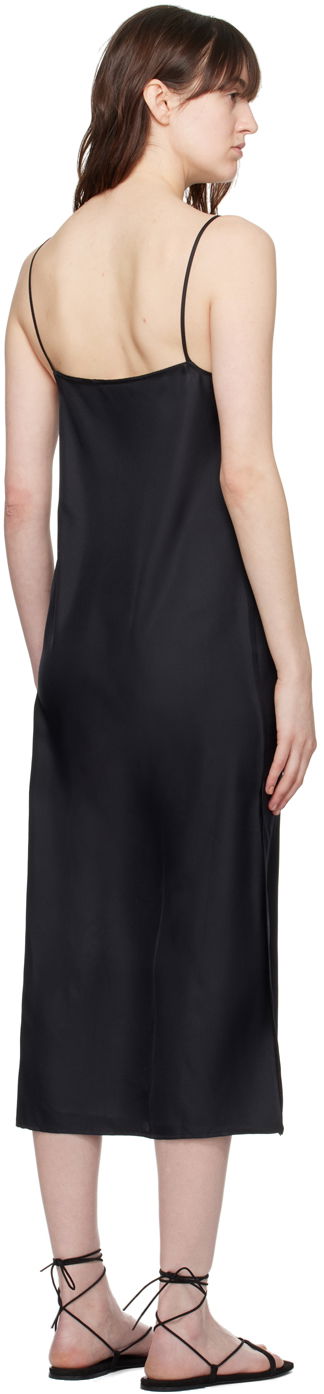Obleke Loulou de Saison Loulou de Saison Sulum Midi Slip Dress Črna | SULUM, 2