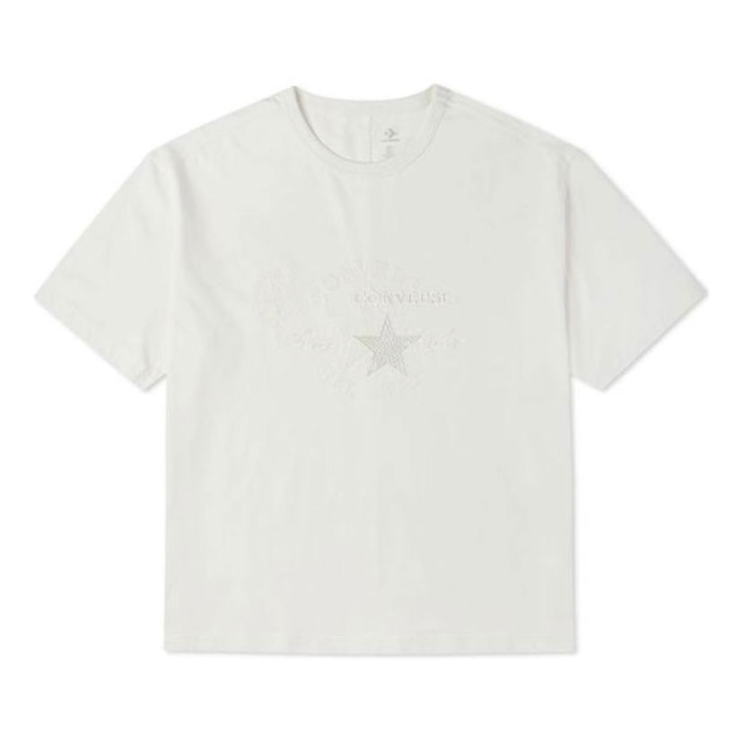 Majica Converse Chuck 70S Embroidered T-Shirt Bela | 10021980-A01