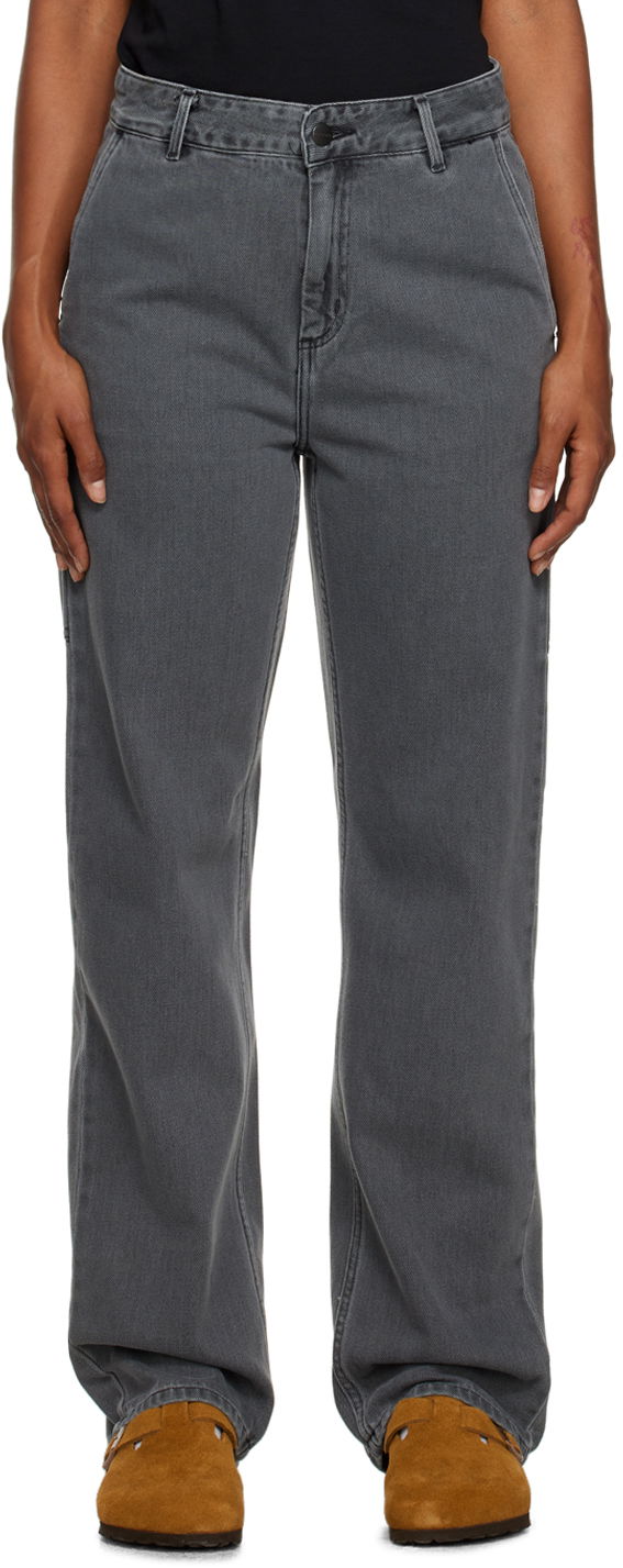 Kavbojke Carhartt WIP Straight Leg Workwear Jeans Siva | I031251 8912