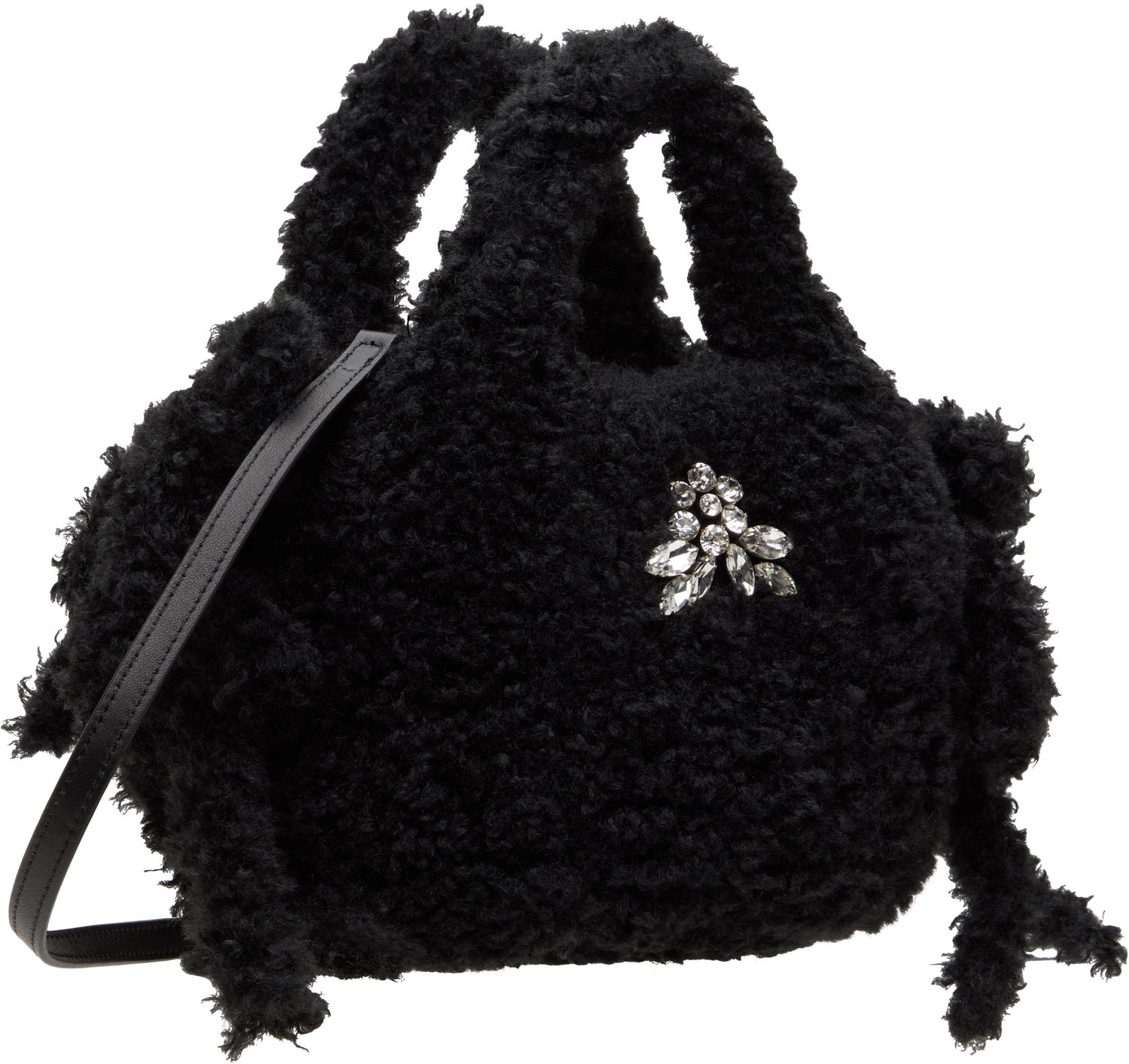 Torbica Simone Rocha Simone Rocha Embellished Baby Egg Tote Črna | BAG174B 0793, 1