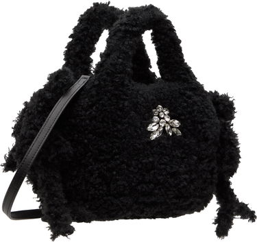 Torbica Simone Rocha Simone Rocha Embellished Baby Egg Tote Črna | BAG174B 0793, 1