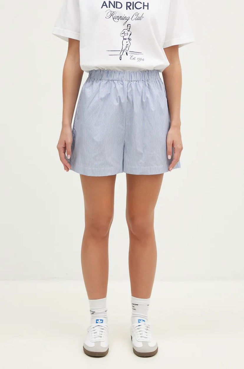 Kratke hlače Sporty & Rich High Waist Shorts Modra | SH009S409SN