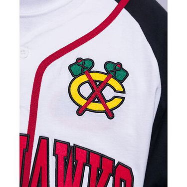 Dres Mitchell & Ness Practice Day Button Front Jersey CHICAGO BLACKHAWKS Bela | TBTF4994-CBHYYPPPWHIT, 2