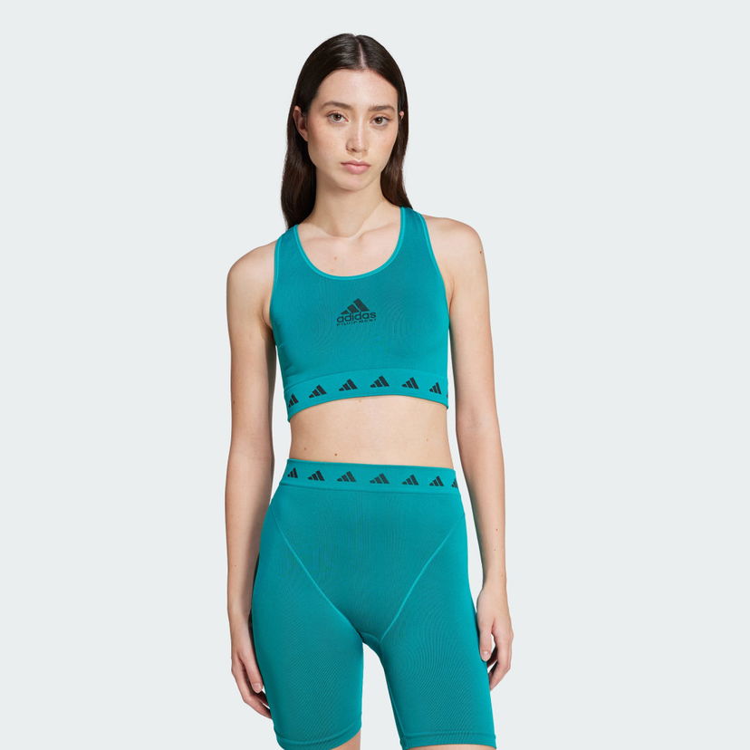 Modrček adidas Performance EQT Seamless Sports Bra Zelena | JJ0296