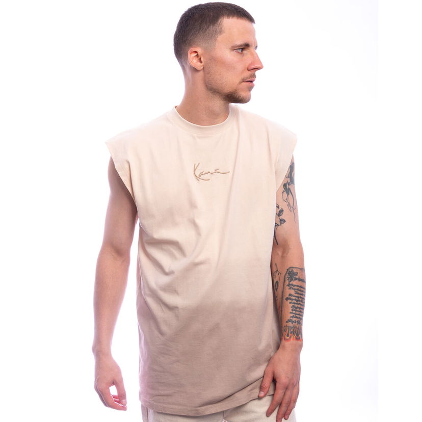 Majica brez rokavov Karl Kani Signature Gradient Sleeveless T-Shirt Bež | PD00005366