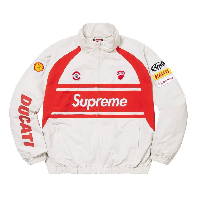 Vetrovka Supreme Supreme DUCATI Track Jacket Bela | SUP-SS24-276