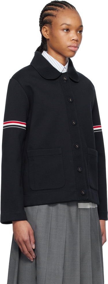 Pleteni pulover Thom Browne Thom Browne Cotton Loopback Work Jacket Mornarica | FKJ113A-Y3004, 1