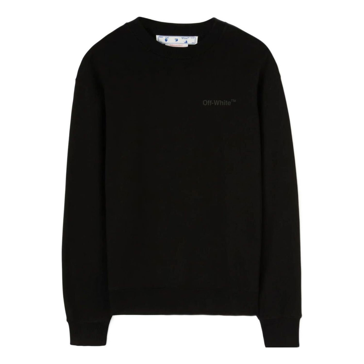 Pleteni pulover Off-White Printing Round Neck Sweatshirt Črna | OMBA057C99FLE0091010, 0