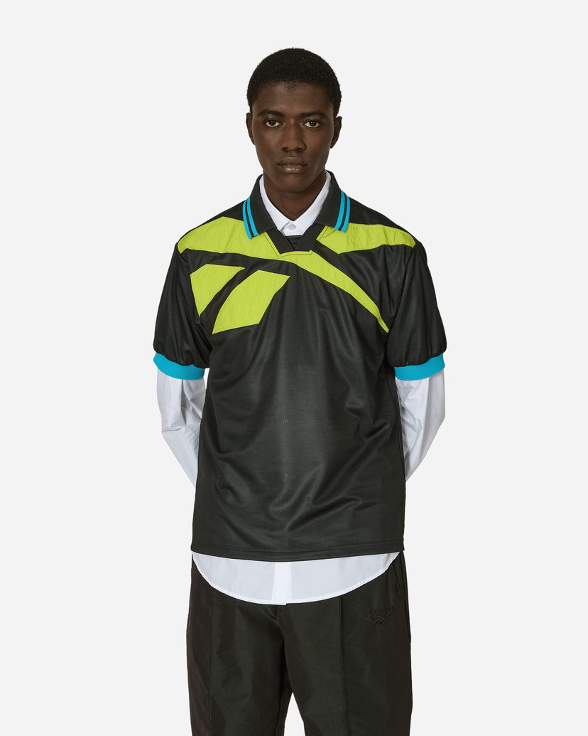Polo majica Reebok Botter Vector Layered Polo Shirt Black / Acid Yellow Črna | RMGC001C99FAB0014815