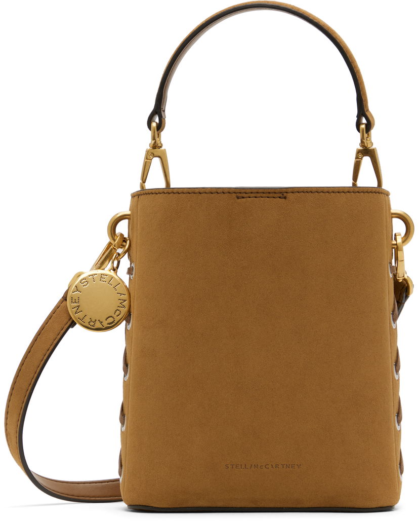 Torbica Stella McCartney Whipstitched Bucket Bag Rjava | 7B0093WP0518
