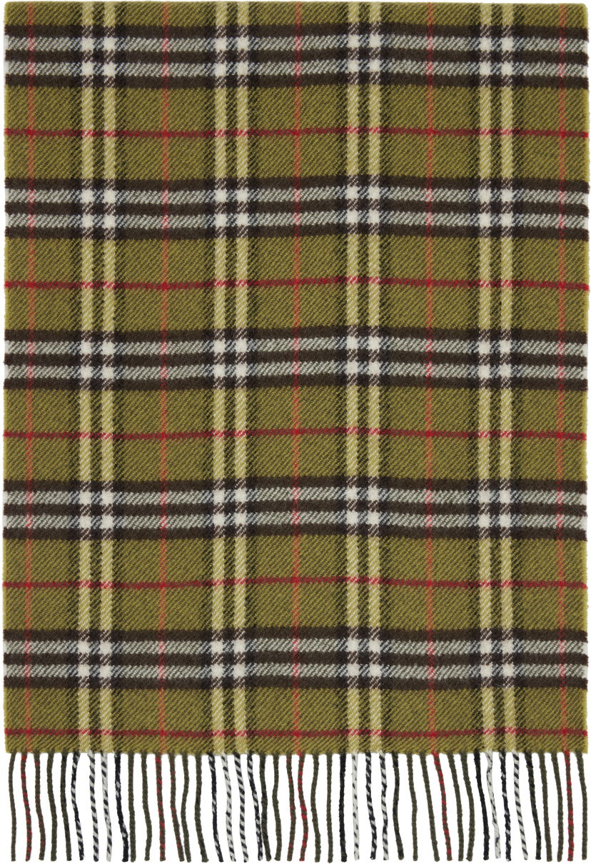 Šala Burberry Burberry British Wool Check Scarf Zelena | 8109459