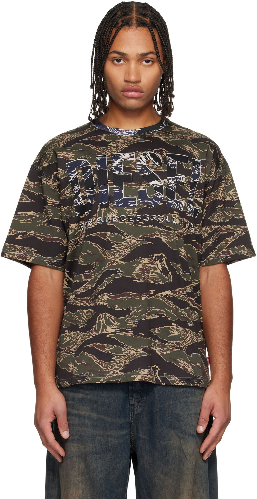 Majica Diesel Tiger Stripe Camouflage Graphic T-Shirt Večbarvna | A19343-0AJFJ-51FA
