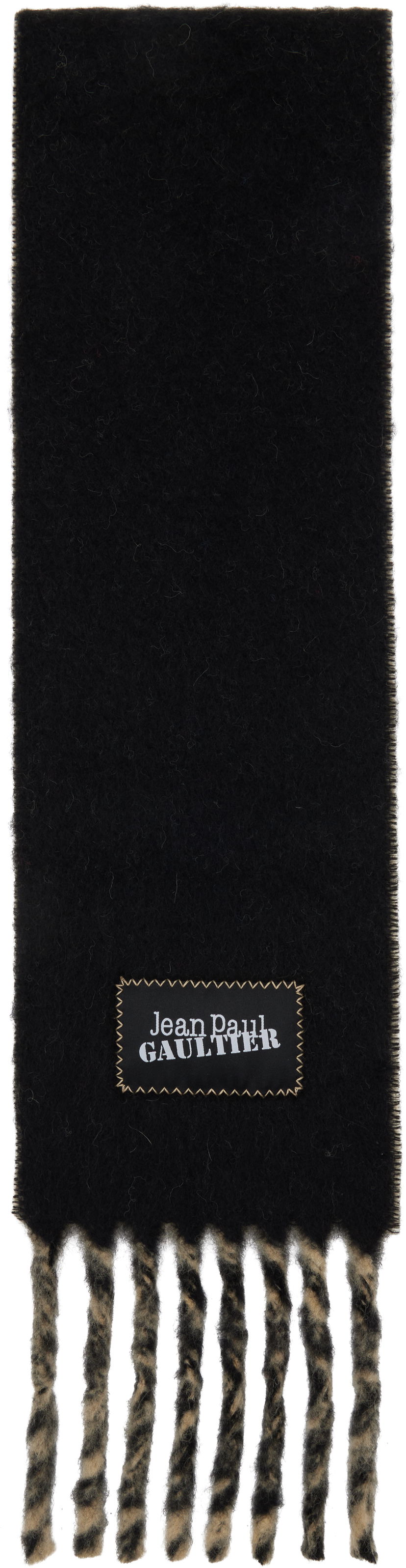 Šala Jean Paul Gaultier Jean Paul Gaultier Alpaca Scarf with Twisted Fringe Črna | 25/03-U-AC017-W022-0300