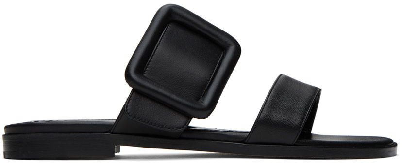 Modni dodatki Manolo Blahnik Manolo Blahnik Tituba Leather Sandals Črna | 419-0691