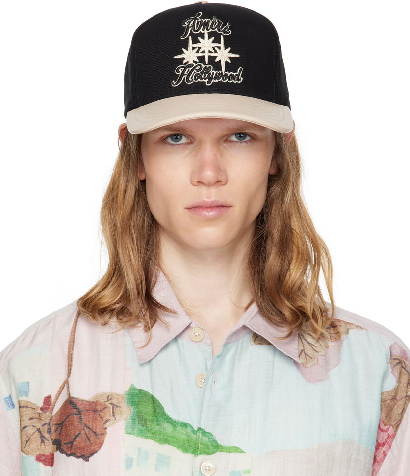 Kapa AMIRI AMIRI Three Star Varsity Cap Črna | AMHACP1059