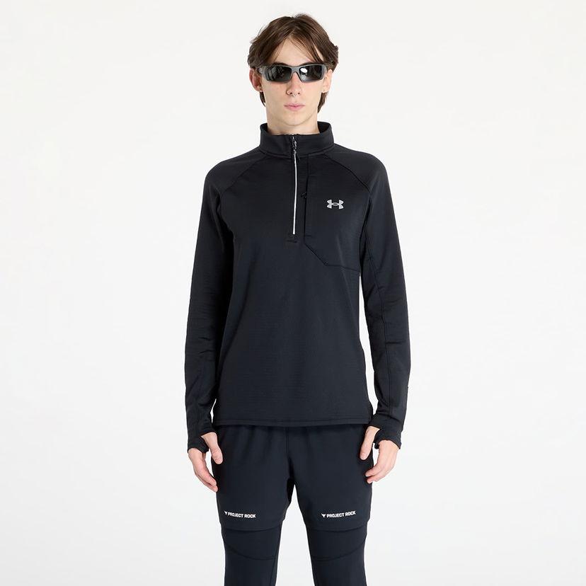 Pleteni pulover Under Armour Launch Elite Half Zip Sweatshirt Črna | 1386676-001