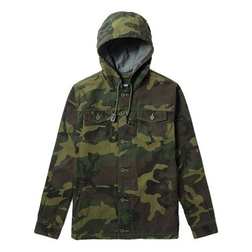 Jakna Vans Camouflage Hooded Coach Jacket Zelena | VN0A36JLTJS