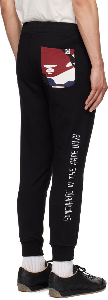 Trenirka AAPE by A Bathing Ape AAPE by A Bathing Ape 'AAPE' Basic Sweatpants Črna | AAPPTMB698XXNBKX, 2