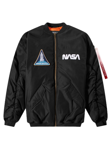 Bomber jakna Balenciaga NASA Oversized Bomber Jacket Črna | 663083-TYD31-1000