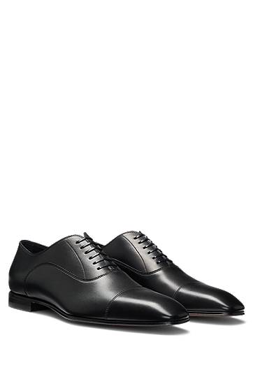 Oblačila in dodatki BOSS BECKHAM x BOSS Polished Leather Oxford Shoes Črna | 50546774