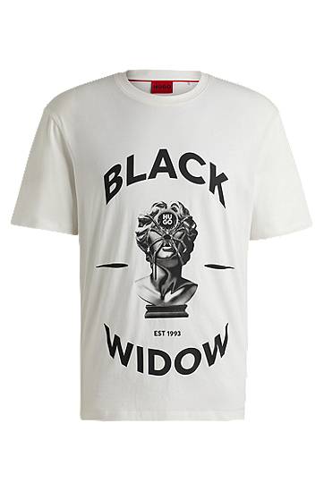 Majica BOSS T-Shirt Black Widow Spider Graphic Bela | 50530684, 0