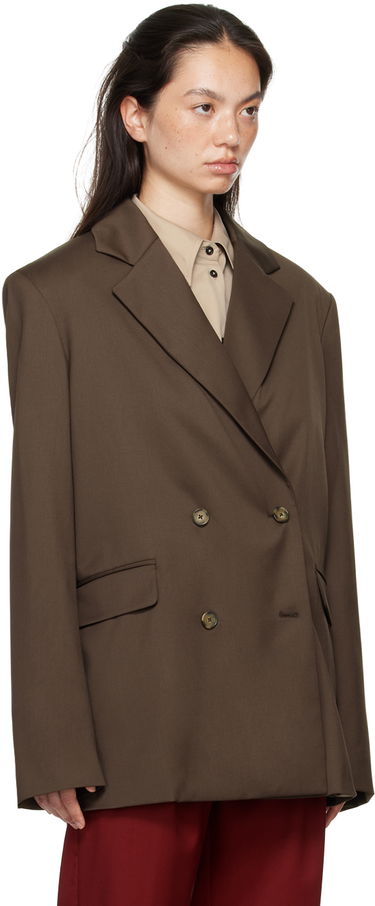 Jakna Loulou de Saison Loulou de Saison Donau Double-Breasted Blazer Rjava | DONAU, 1