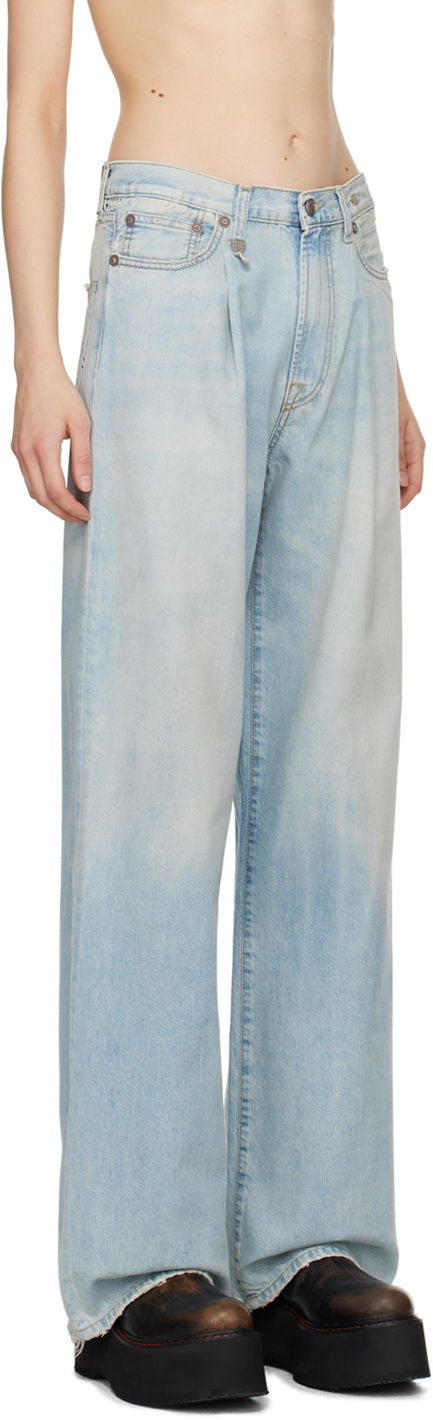 Kavbojke R13 R13 Damon Pleated Jeans Modra | R13W3147-897A, 1