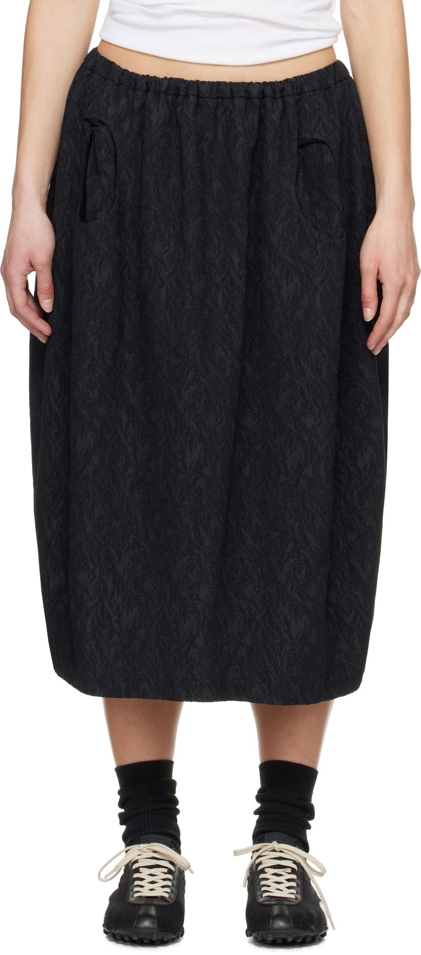 Krila ADER ERROR ADER error 74 Jacquard Midi Skirt Črna | BO01SSSK0303BK