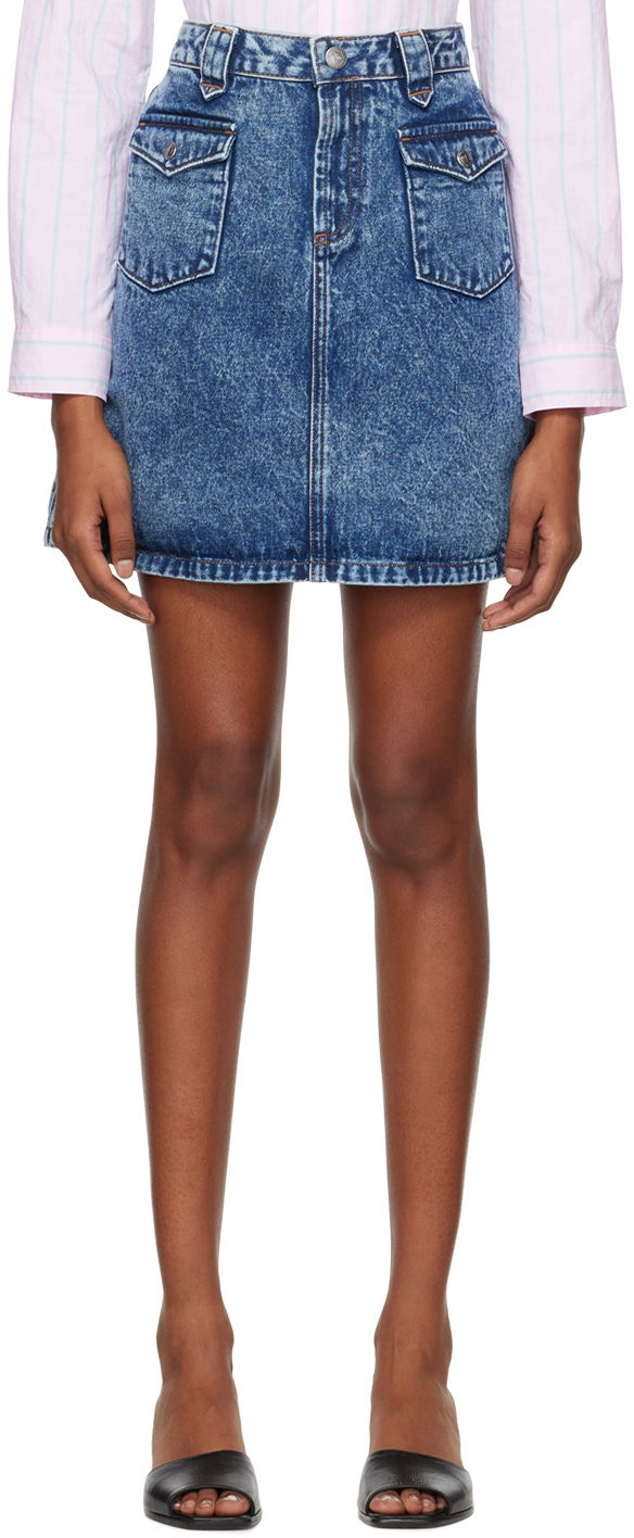 Krila A.P.C. Manue Denim Miniskirt Modra | COFAI-F06356