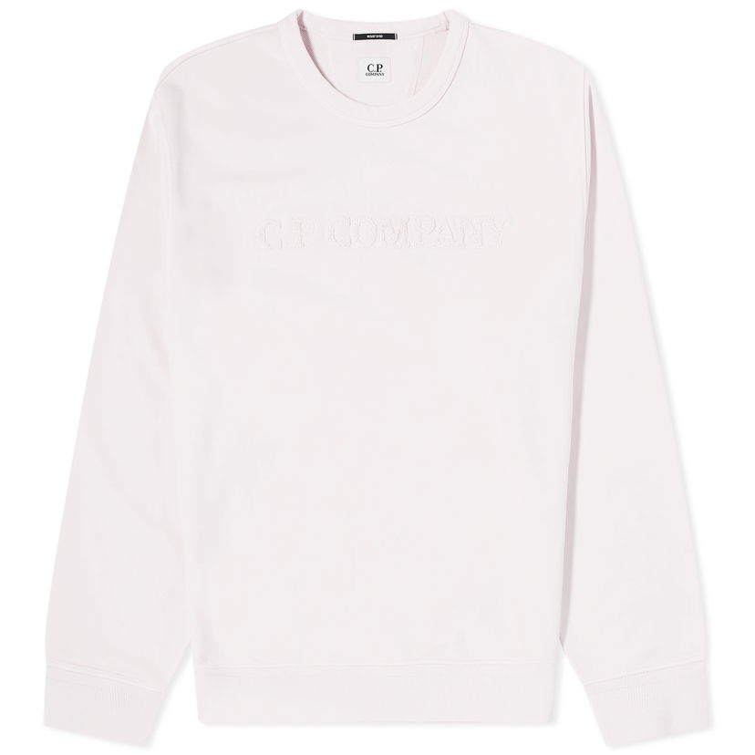 Pulover C.P. Company Cotton Diagonal Fleece Logo Sweatshirt Bela | CMSS096A-110044R-501