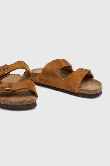 Superge in čevlji Birkenstock Birkenstock Arizona Suede Slides Rjava | 1027162, 1