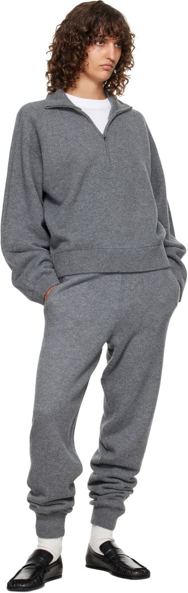 Pleteni pulover Loulou de Saison Loulou de Saison Cashmere Quarter-Zip Sweater Siva | DRIES, 3