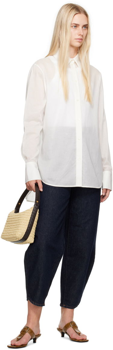 Srajce TOTEME Women's Droptail Shirt Bela | 243-WRT2522-FB0238, 3