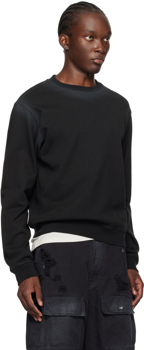 Pleteni pulover We11done Faded Sweatshirt Črna | WD-TS2-24-721-U-BK, 1