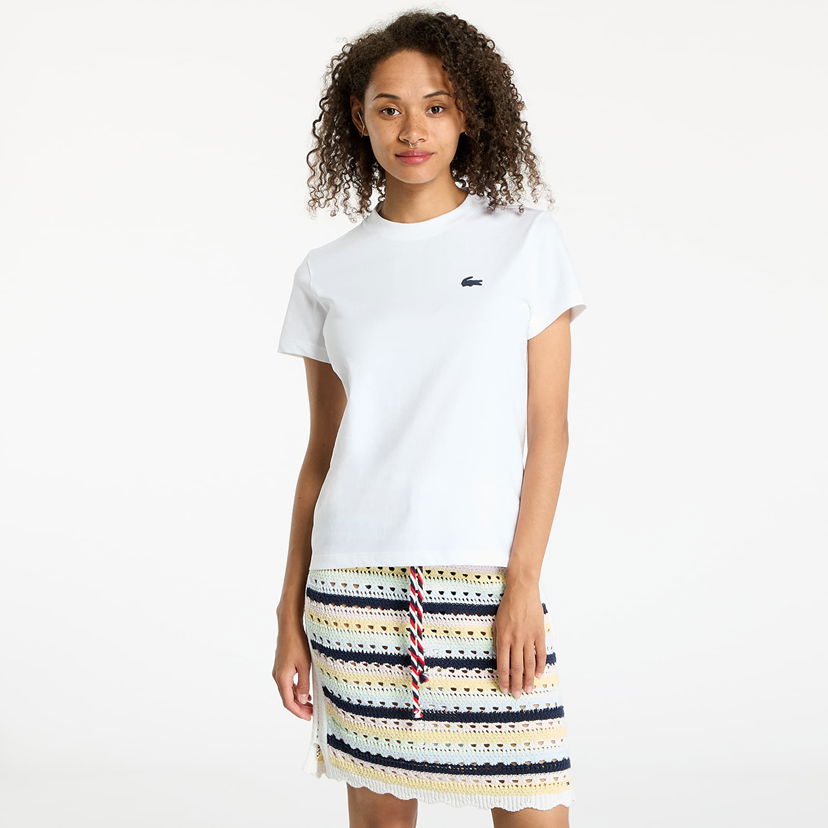 Majica Lacoste Tee-Shirt &Turtle Neck White Bela | TF9246 001