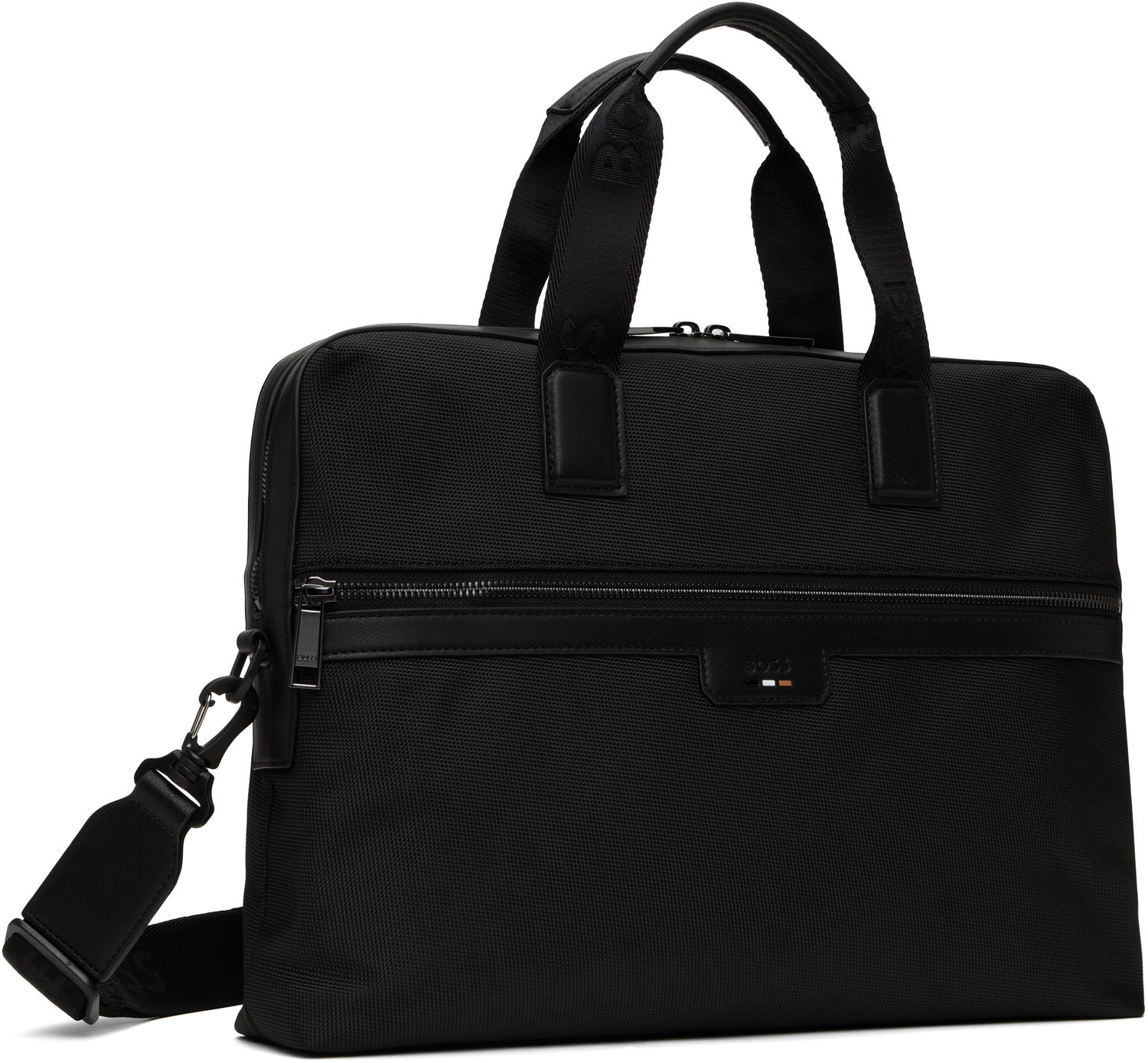 Kovček BOSS Recycled Nylon Briefcase Črna | 50536181, 1