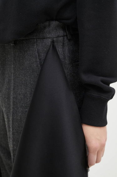 Hlače UNDERCOVER High Waist Pants With Attached Skirt Overlay Siva | UC2D1505, 3