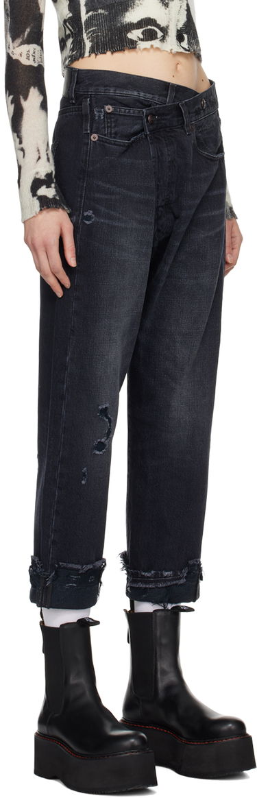 Kavbojke R13 R13 Crossover Cropped Jeans Črna | R13W2048-394, 4